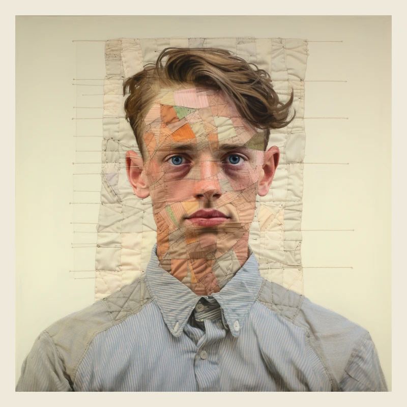 Collage de portraits en patchwork