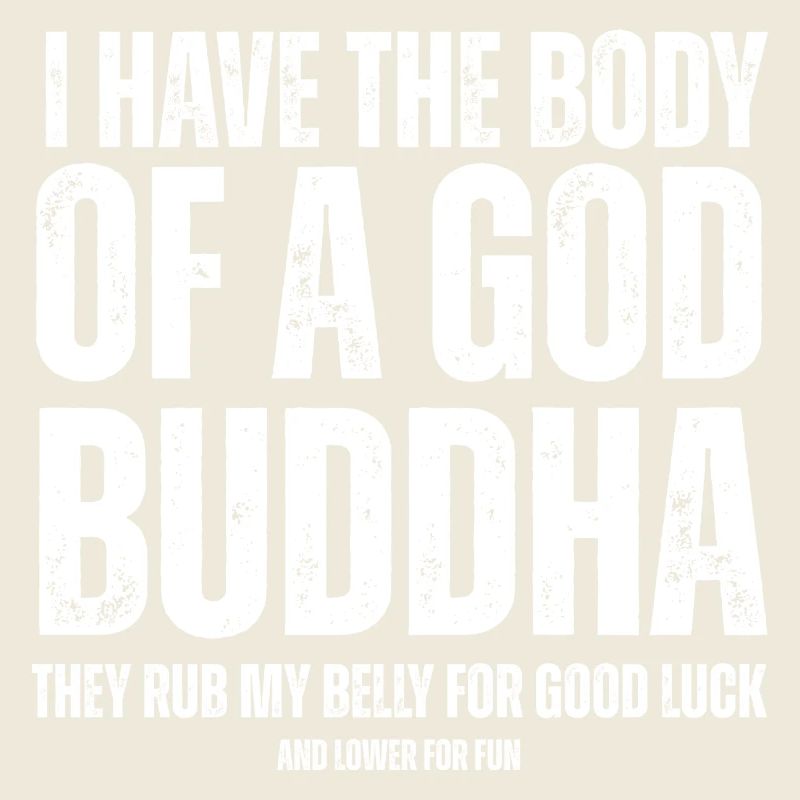God Buddha Belly Meme Typography Tee