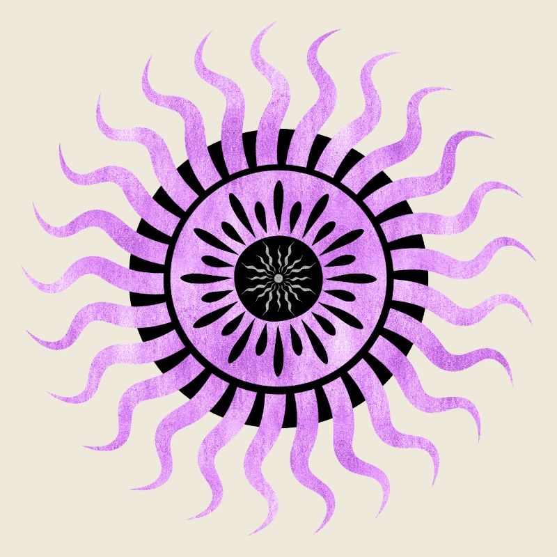 Verträumte lila Sonne