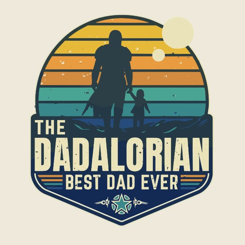 The Dadalorian Mando - Sunset BV- Best Dad - Badge