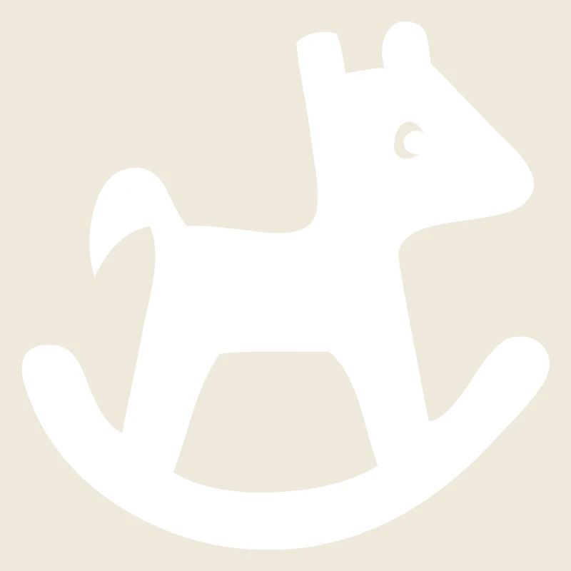 Silhouette de cheval à bascule