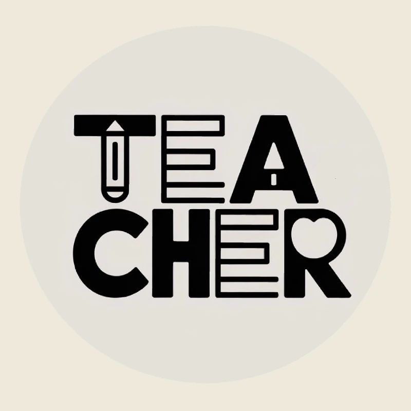 Conception de l’enseignant avec typographie au crayon