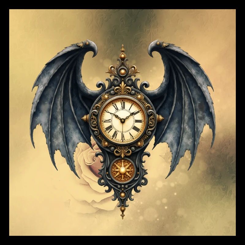 Steampunk Gothic Winged Watch
