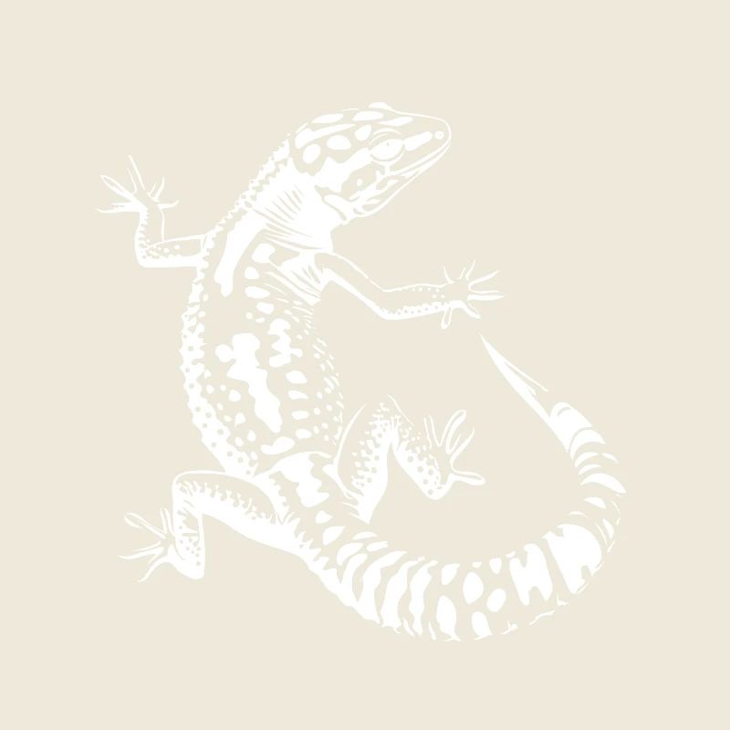 Schwarzweiß Echse Silhouette Leopardgecko