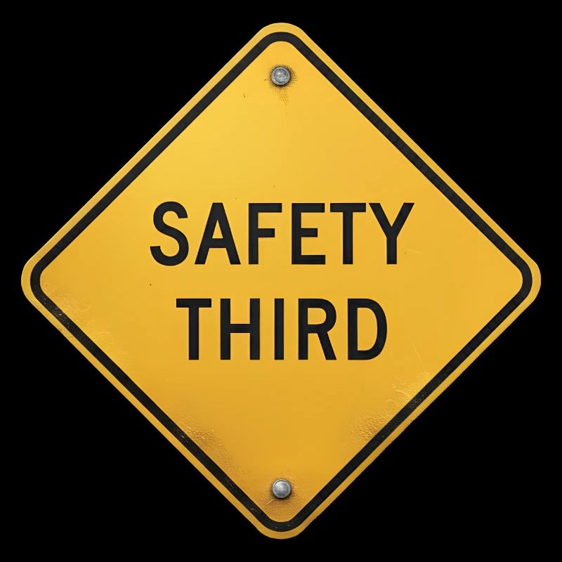 Safety Third Road Sign Safety Third