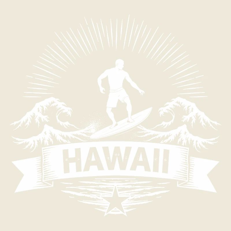 Hawaii Surfer Surfer on Pacific Wave