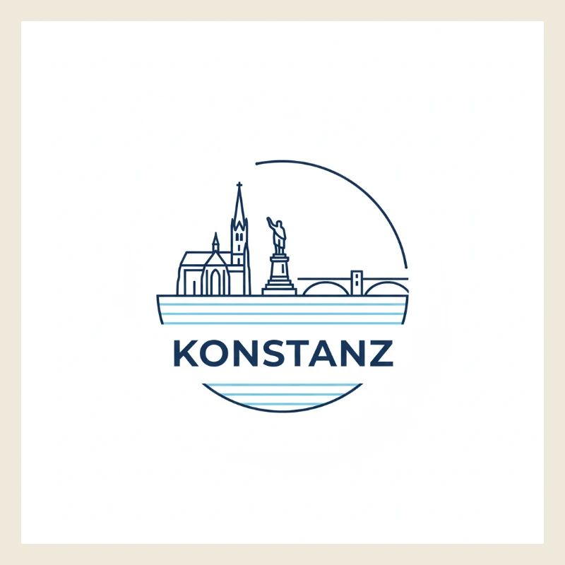 Konstanz Skyline Bodensee Emblem