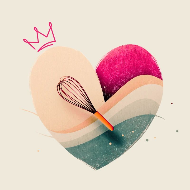 Herz mit Krone - Backen