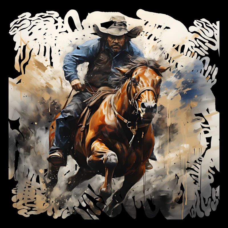 Wildwest Reiter Dynamik-Malstil