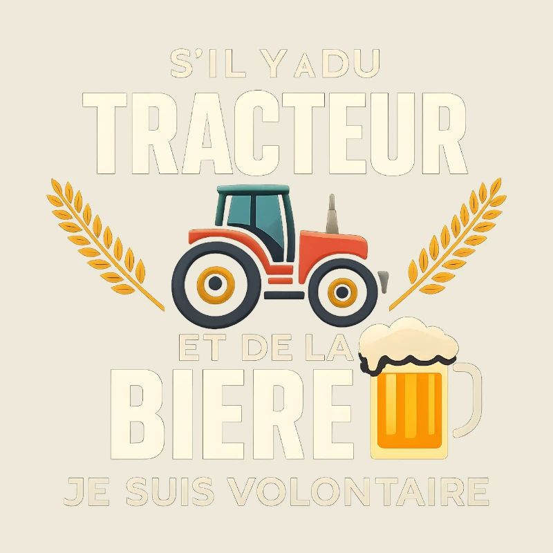 Traktor- und Bierfreiwilliger