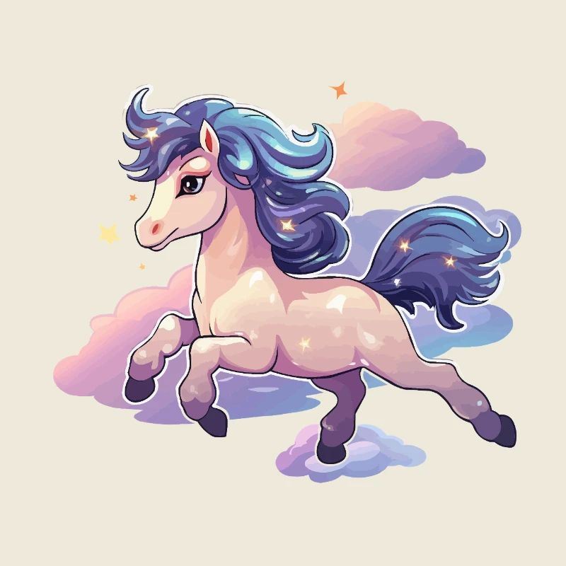 PastelUnicorn over clouds