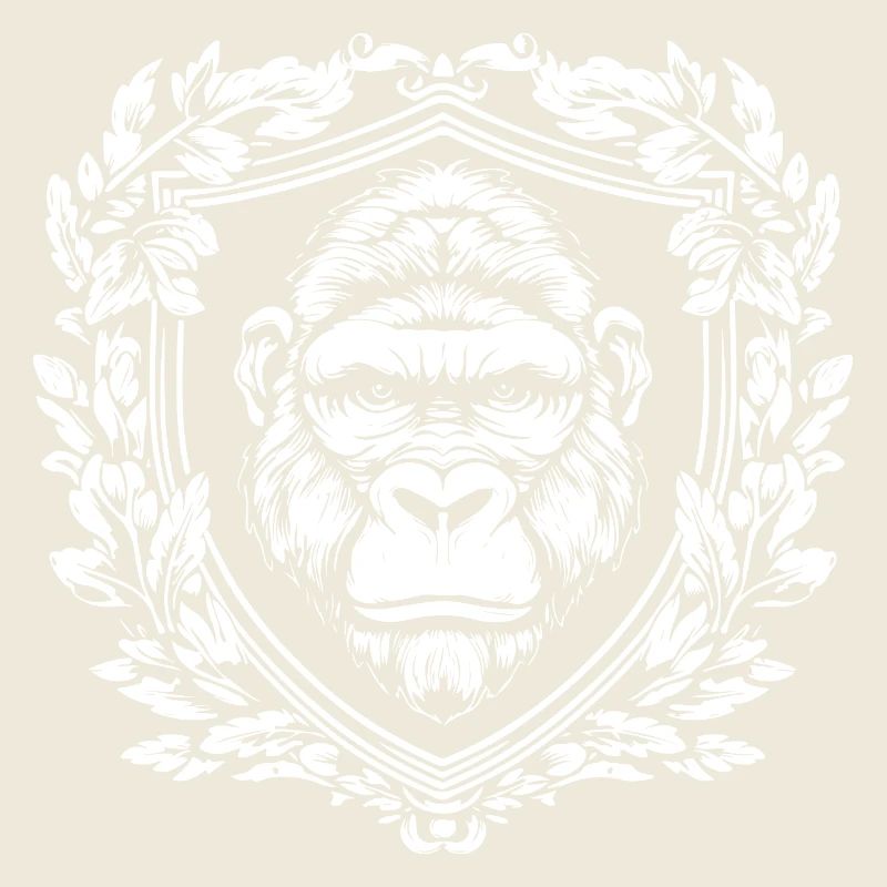 Schimpanse im Wappen-Layout