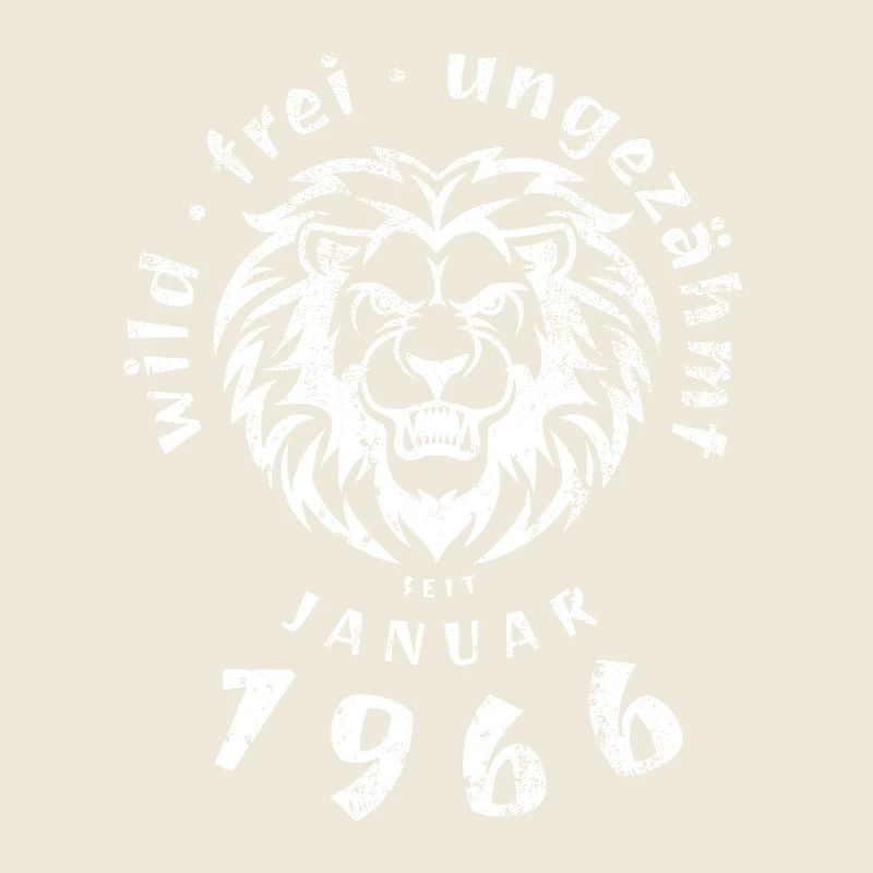 60th birthday Wild, free, untamed since 01/1966