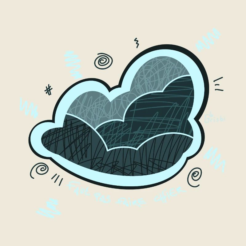 Cloud, emotion, angry