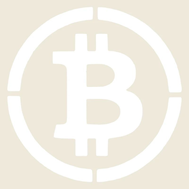 Bitcoin Logo B Symbol Stencil Vector