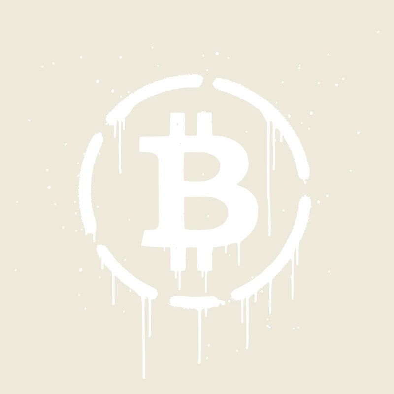 Bitcoin Logo Graffiti Krypto