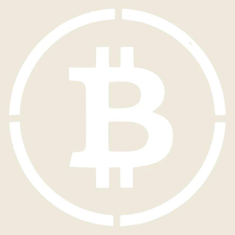 Bitcoin Logo B Symbol Stencil Vector