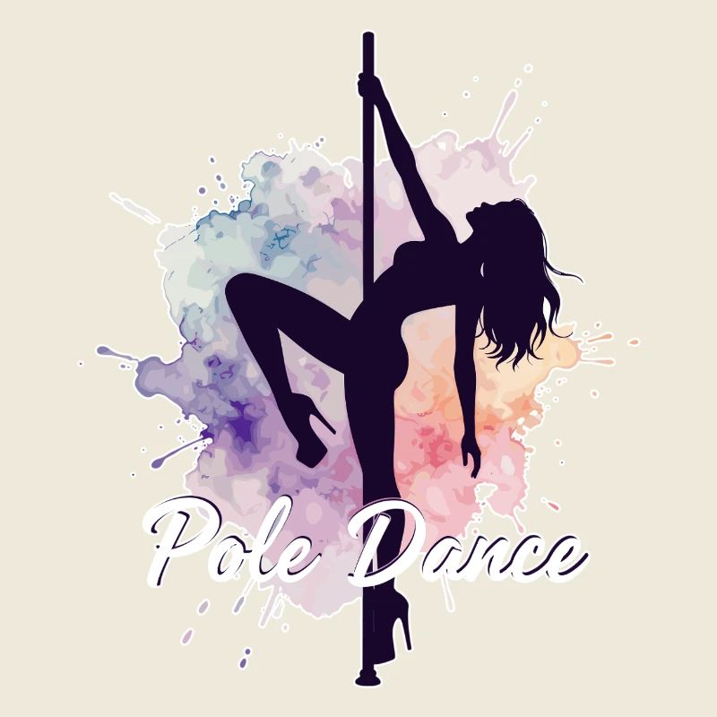 Pole Dance Poledancerinnen Aquarell stark Geschenk
