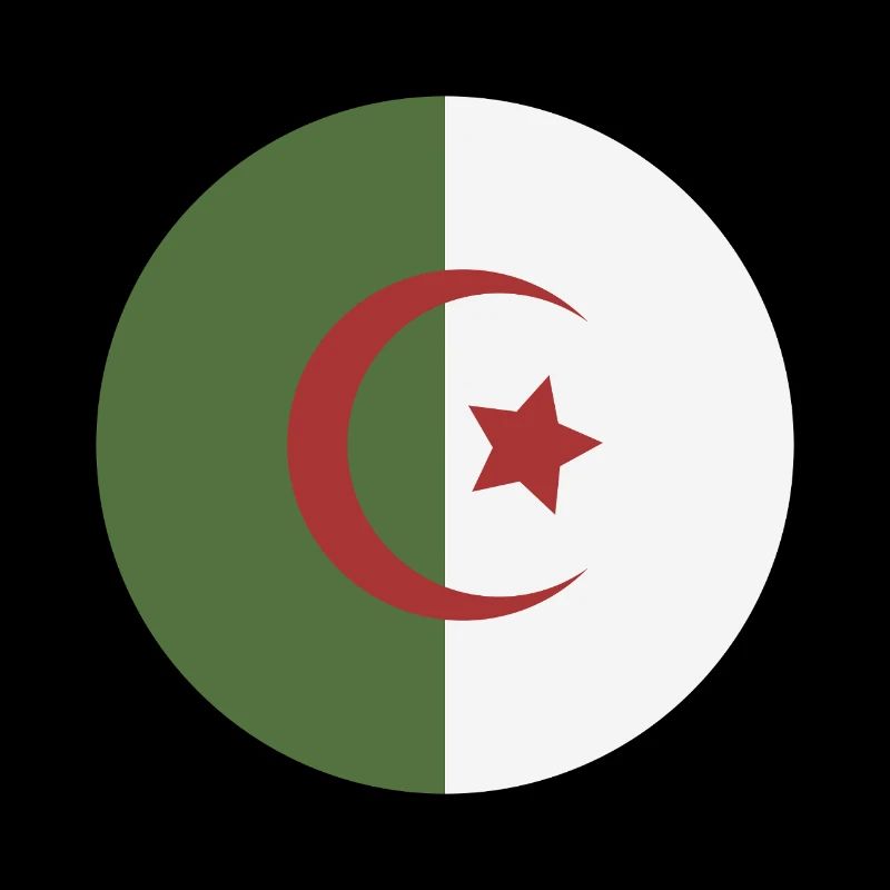 Drapeau rond d’Algérie