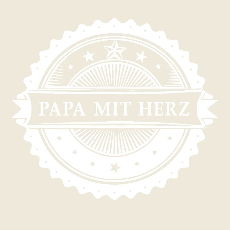 Papa mit Herz.  weisse Version