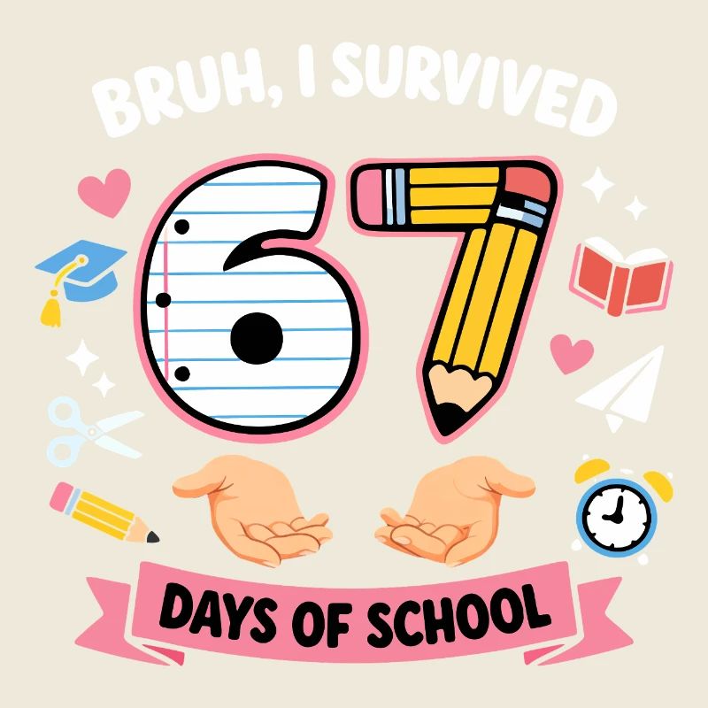 Bruh I survived 67 days of school