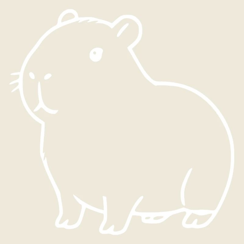 Capybara Wasserschwein weiß