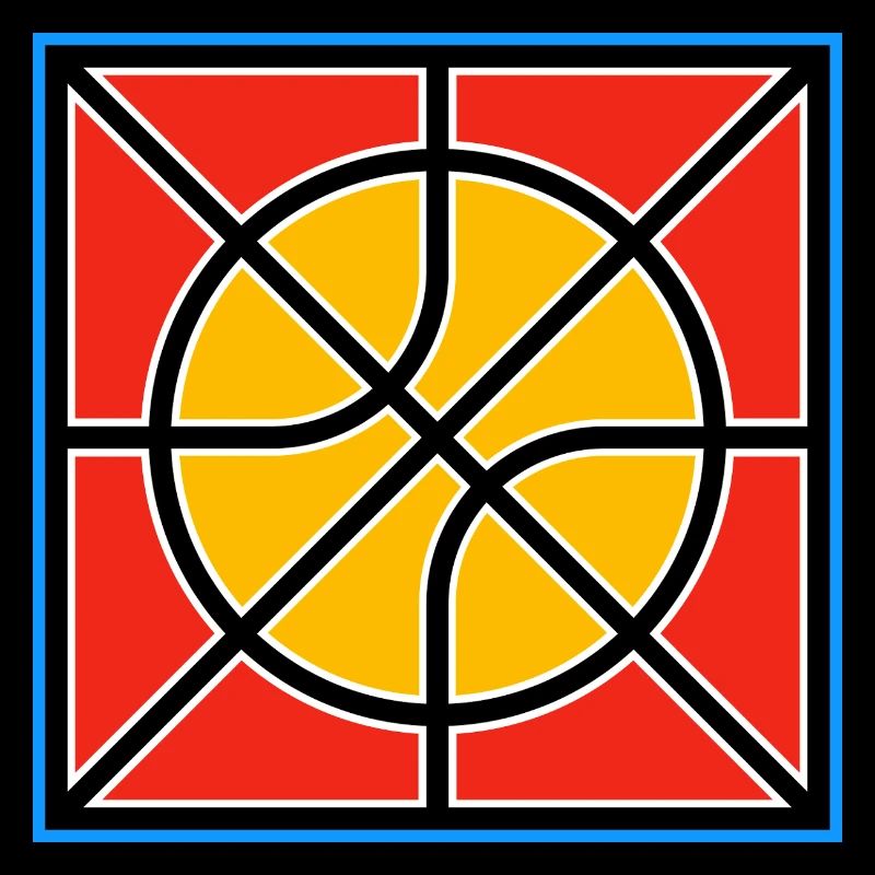 Emblème rétro du basket-ball