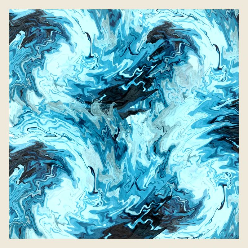 Aqua Marble Pattern Waves