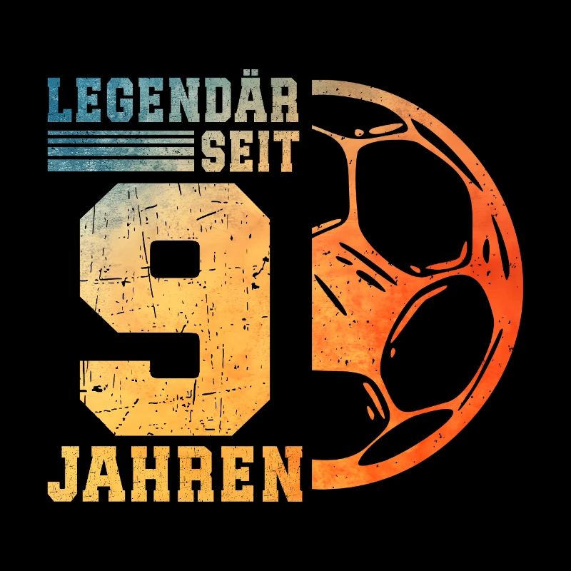 9. Geburtstag 9 Jahre Junge Kinder Fußball