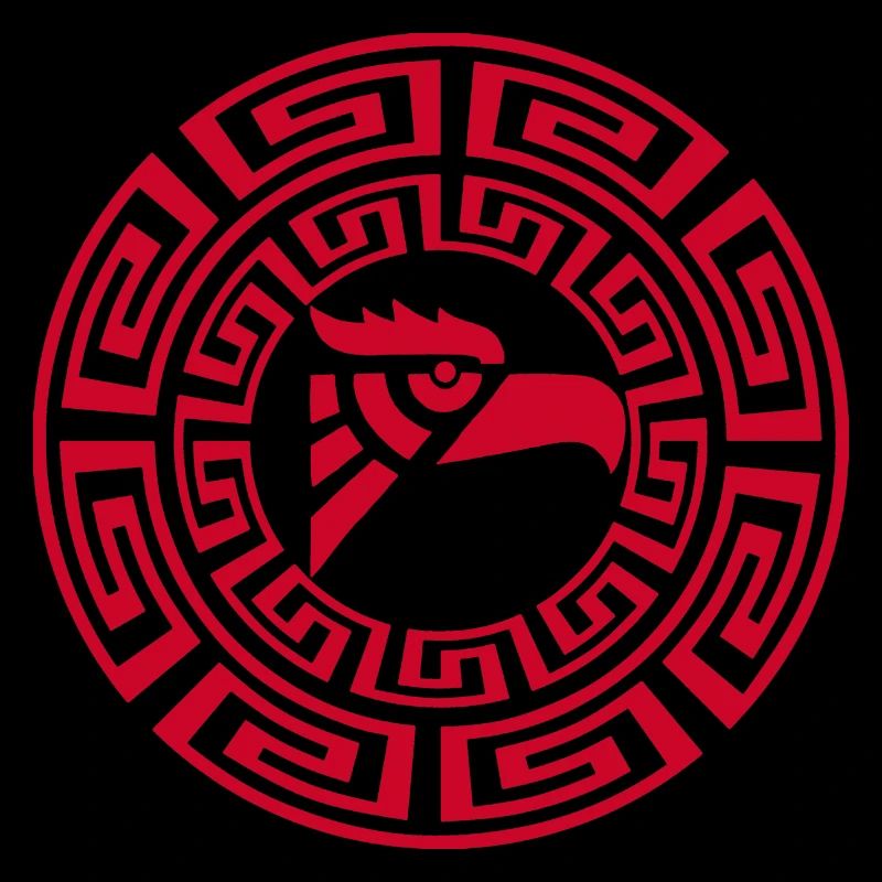 Roter Adler-Emblem