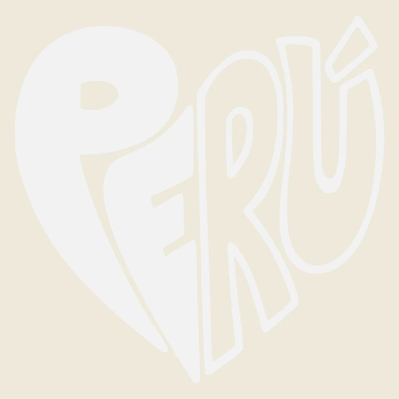 Logo dessiné à la main du Pérou - Variable de couleur
