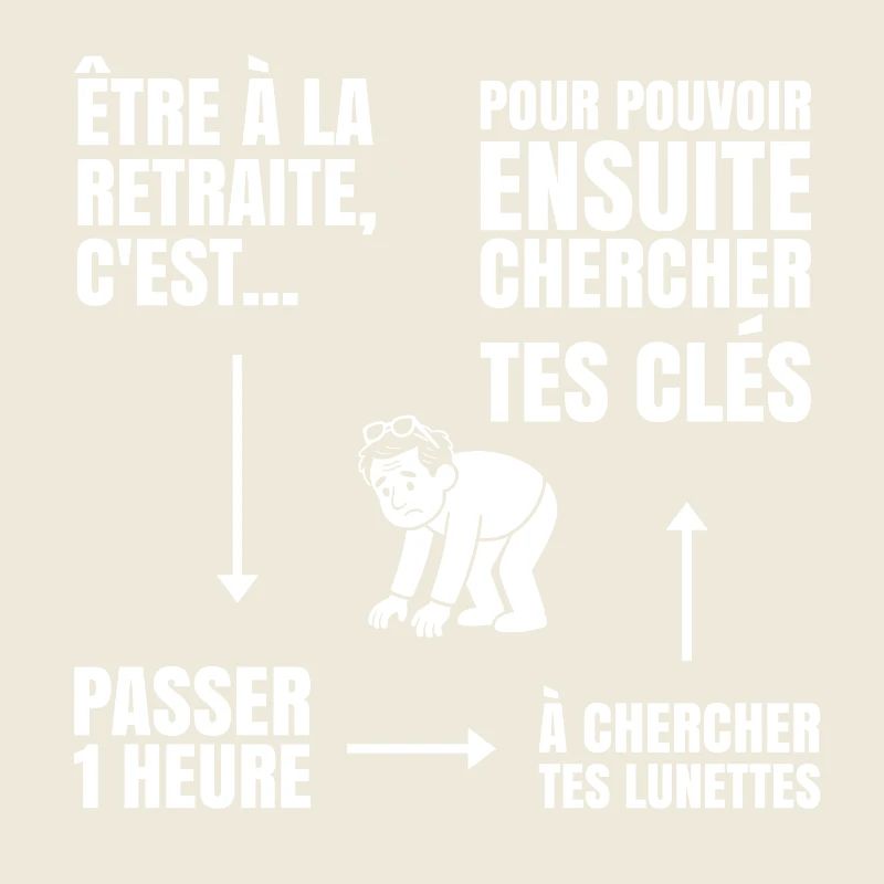 Im Ruhestand mit oder ohne Brille (weißer Text)