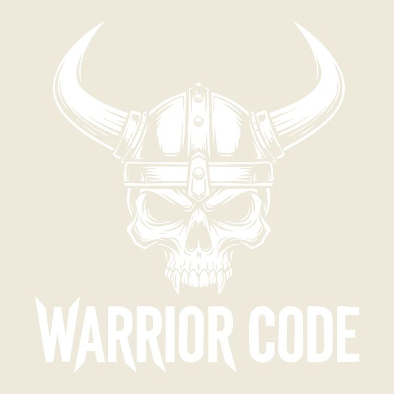 Kriegercode, Schädel, Wikinger, nordischer Hörnerhelm,