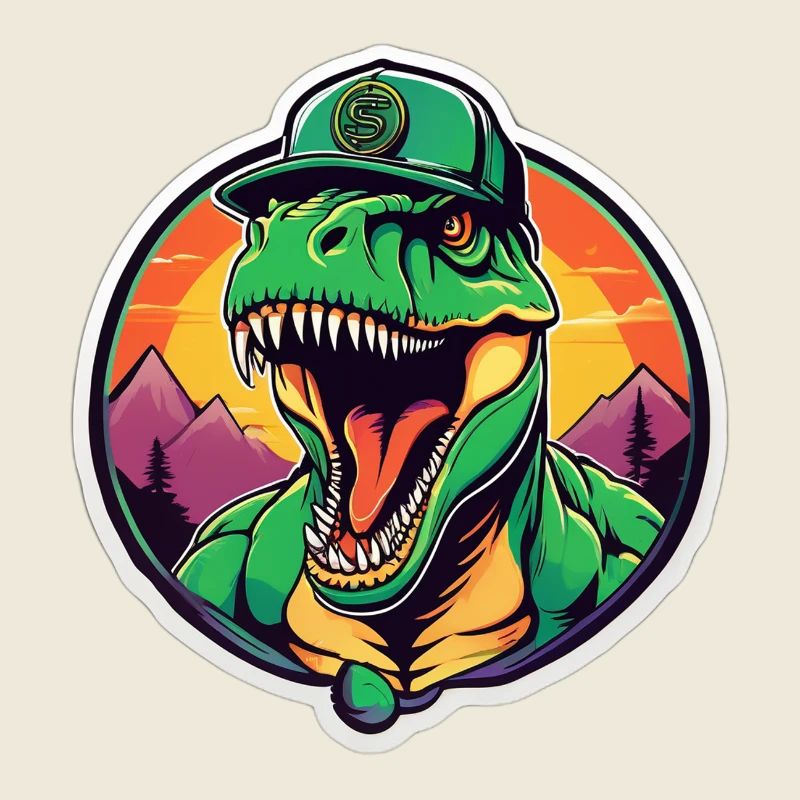 T-Rex Retro Sunset Cap