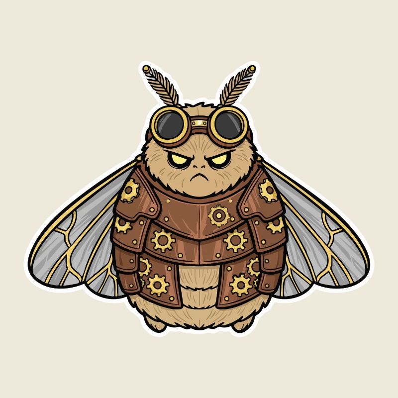 Steampunk Night Moth Armor Bronze Gears