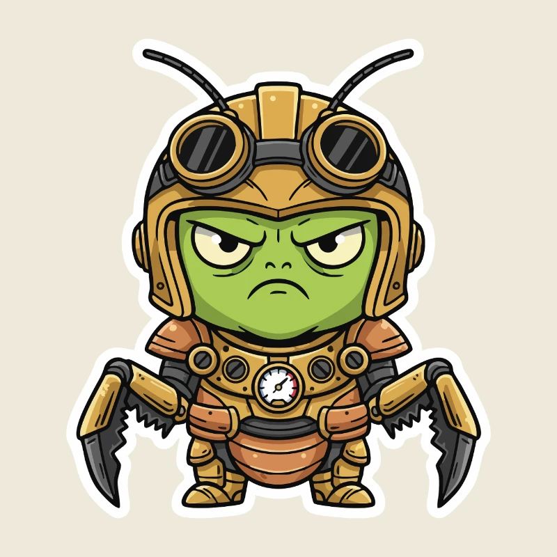 Locust Engineer Steampunk Armor Brass