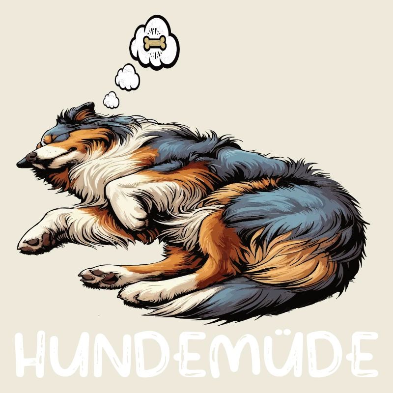 Hundemüde Australian Shepherd Aussie Aussiehalter