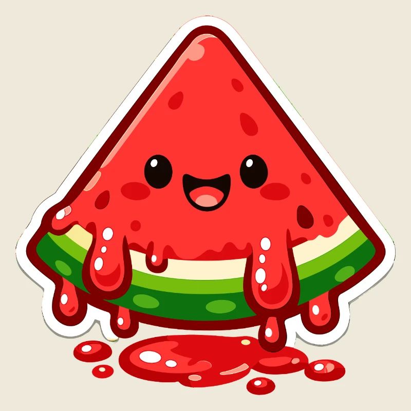 Fröhliche Wassermelone Slice