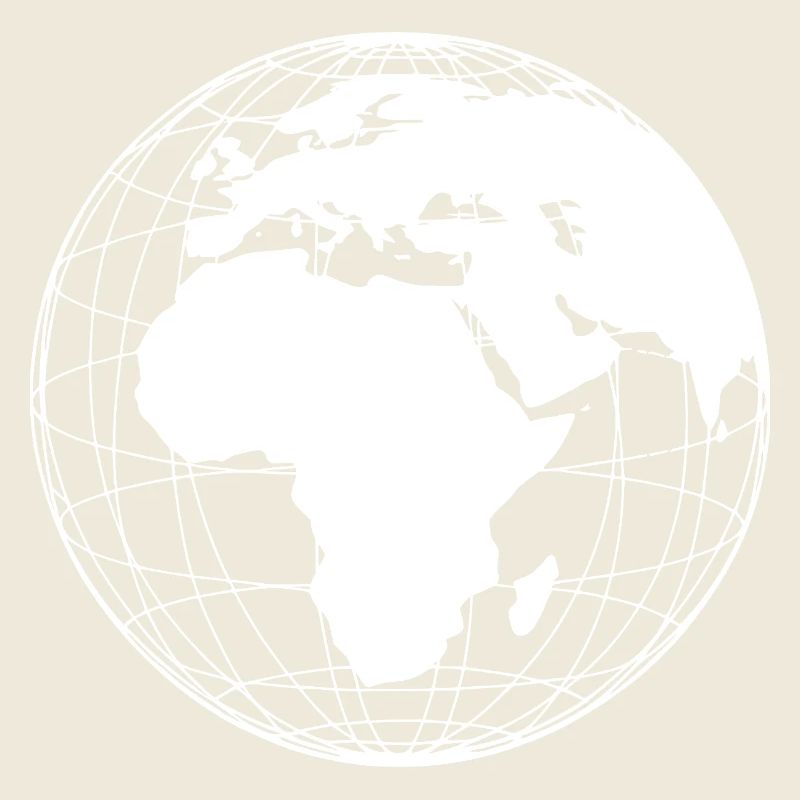 Globe Earth Modern Minimalist - Blanc