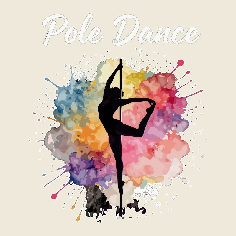 Pole Dance Silhouette – Aquarell Kunst Design