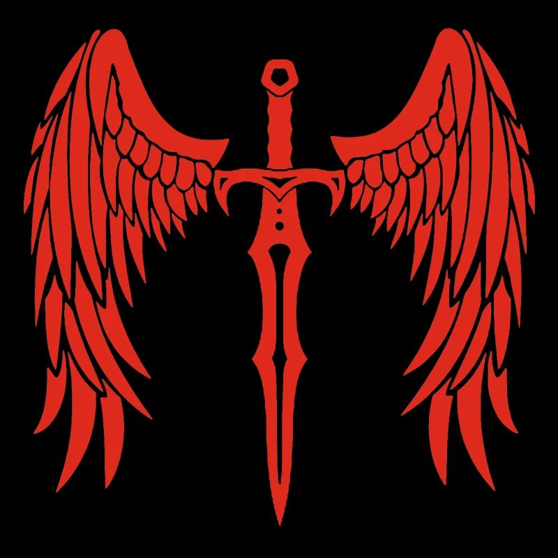 épée ailée rouge