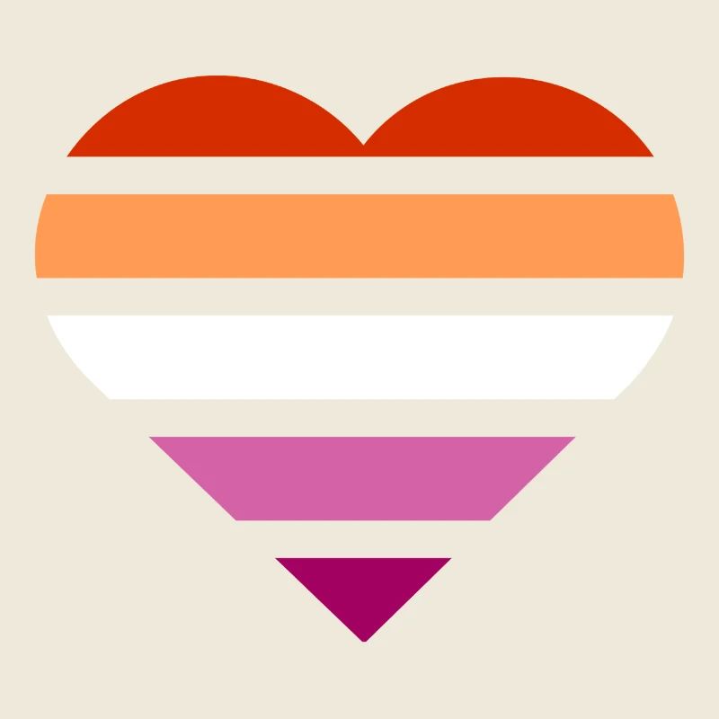 Pride Flag Heart · Lesbian