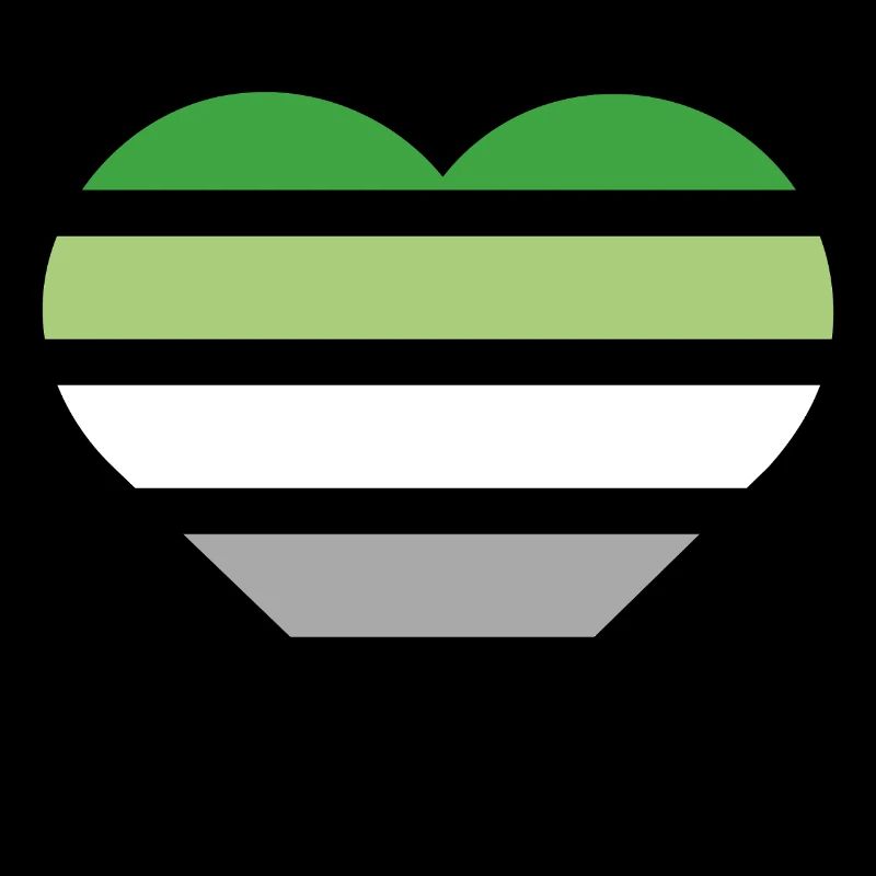 Pride Flag Heart · Aromantic