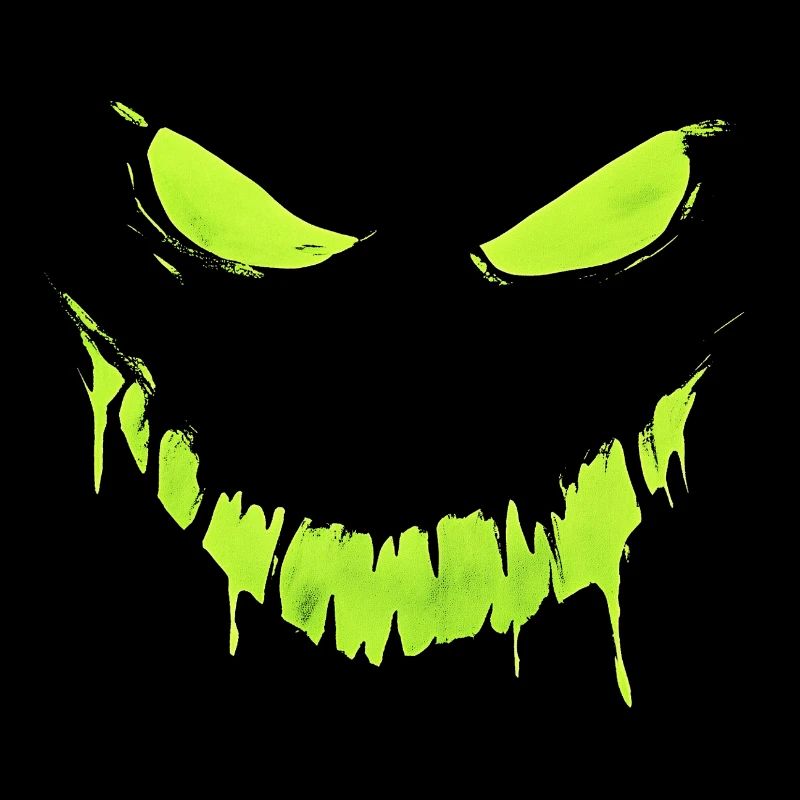Visage monstre Halloween effrayant