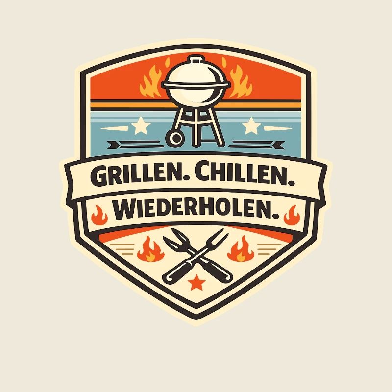 Grillen Chillen Wiederholen Emblem
