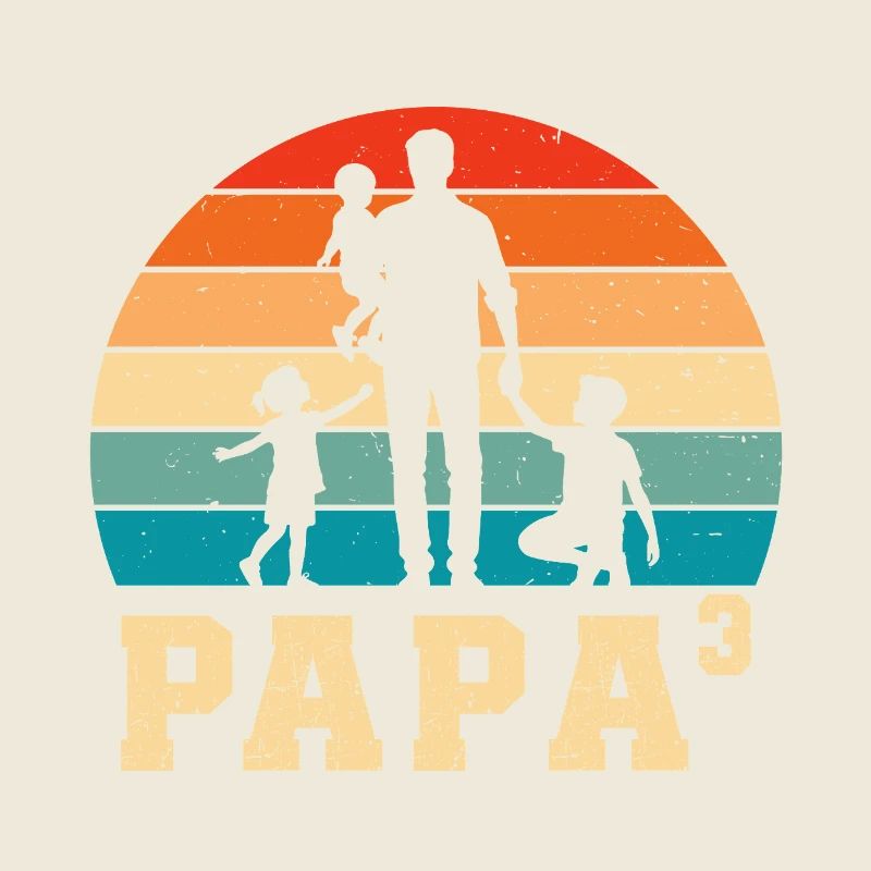 Papa Vater von 3 Kinder Kindern