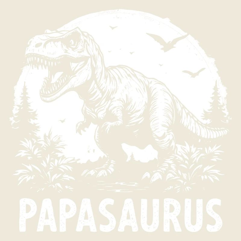 Papasaurus Strong Dad GiftT-Rex Dad Cool