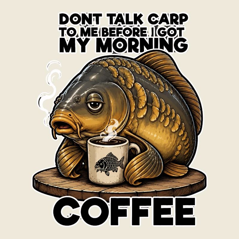 Drôle de conception de la pêche au café de la carpe