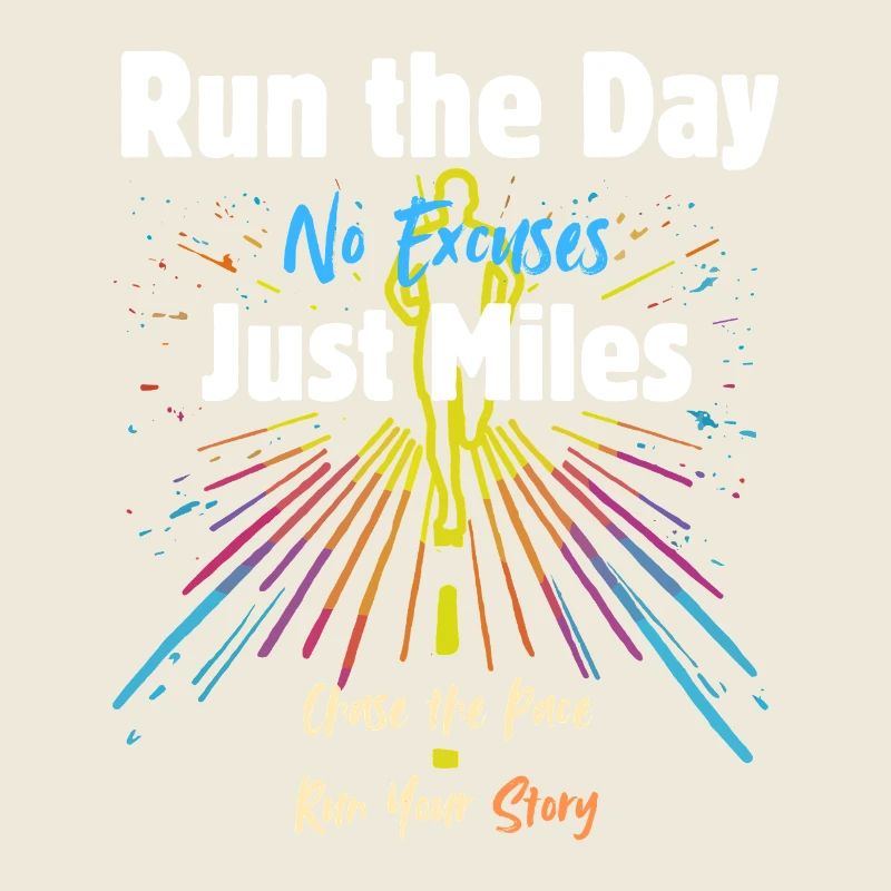 Run - Running The Day No Excuses Runner Motivation