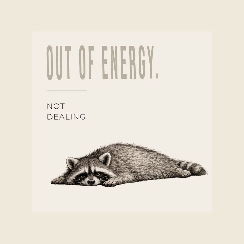Need Coffee Lazy Raccoon Meme